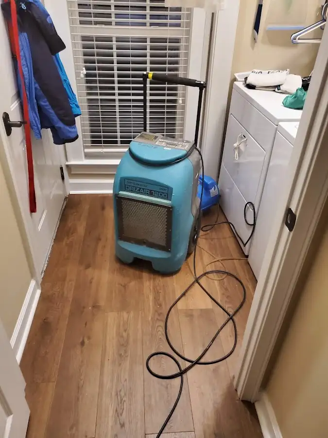 Commercial dehumidifier deployed for Flood Damage Cleanup in Scotch Plains